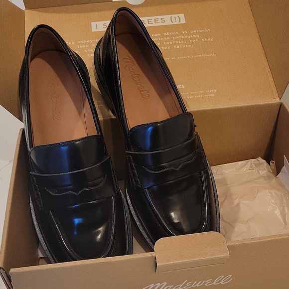 Madewell Black Leather Slip-On Loafers, Women's US 8 - Picture 5 of 5